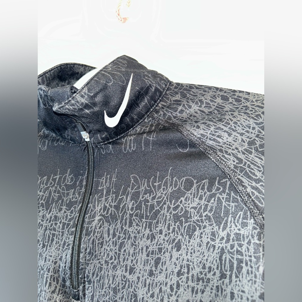 Vintage Nike Black and Gray Quarter Zip Pullover - Picture 4 of 7